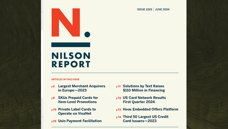 SKUx Digital Payments Innovations Featured in Nilson Report